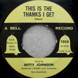 This Is the Thanks I Get / I Need You Now