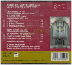 Franck: Trois Choral / Vierne: Deuxième Symphonie