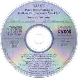 Symphonies nos. 4 & 6 (Pastoral) (piano transcriptions)
