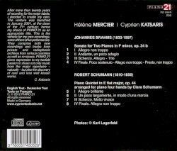 Sonata for 2 pianos / Piano Quintet arranged for piano 4 hands