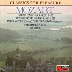 Mozart Clarinet Concert A Major Bassoon Concert B Flat Major