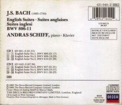 English Suites, BWV 806-811 (piano: Andras Schiff)