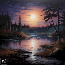 by the river