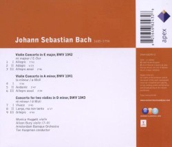 Violin Concertos, BWV 1041 & 1042 / Concerto for Two Violins, BWV 1043