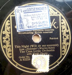 This Night (Will Be My Souvenir) / Honolulu