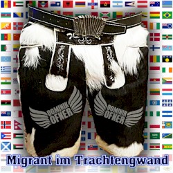 Migrant im Trachtengwand