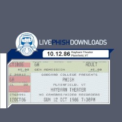 1986-10-12: Haybarn Theater, Goddard College, Plainsfield, VT, USA