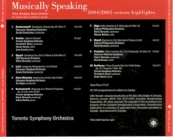 Musically Speaking: 2004/2005 Season Highlights