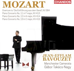 Overture to "Die Entführung aus dem Serail", KV 384 / Piano Concerto no. 11 in F major, KV 413 / Piano Concerto no. 12 in A major, KV 414 / Piano Concerto no. 13 in C major, KV 415
