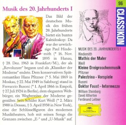 Musik des 20. Jahrhunderts, I