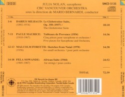 Milhaud: Le Globetrotter Suite / Maurice: Tableaux de Provence / Forsyth: Sketches from Natal / Sowande: African Suite