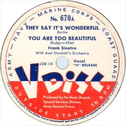 They Say It’s Wonderful / You Are Too Beautiful / I Got Lost in His Arms / It’s a Woman’s Prerogative