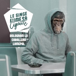Le singe fume sa cigarette