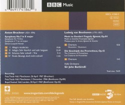 Bruckner: Symphony no. 7 / Beethoven: Egmont Overture / Prometheus Overture