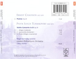 Tchaikovsky: Violin Concerto / Chausson: Poème