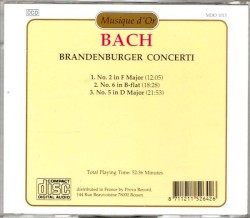 Brandenburger Concerti Nos. 2, 6, 5