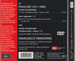 Années de pèlerinage, première année - Suisse / Légende 2