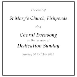 Dedication Sunday 2013