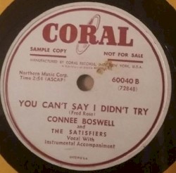 When I Come Back Crying / You Can't Say I Didn't Try