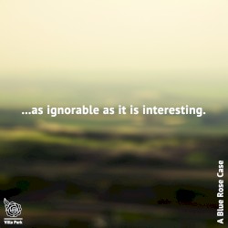 ...as ignorable as it is interesting.