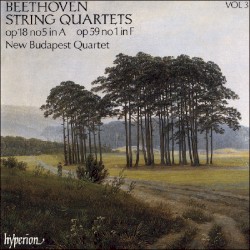 String Quartets op. 18 no. 5 in A / op. 59 no. 1 in F