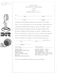 1983-09-20/21/22: The King Biscuit Flower Hour 1984-02-05 Broadcast: TX, USA
