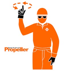 Beweg' die Arme wie Propeller