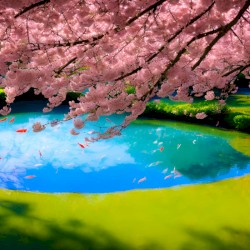 A Blossom Floating In The Wind