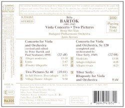 Bartók: Viola Concerto / Two Pictures / Serly: Rhapsody for Viola and Orchestra
