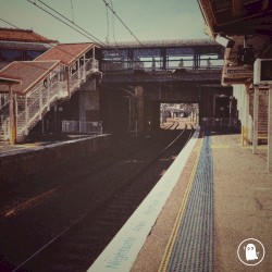 behind the yellow line