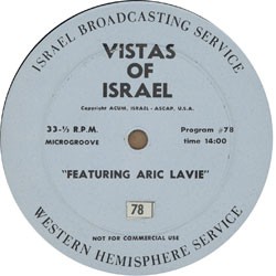 Vistas of Israel #78, "Featuring Aric Lavie"