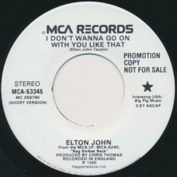 I Don’t Wanna Go on With You Like That