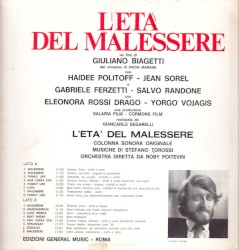 L'Etá Del Malessere (Colonna Sonora Originale Del Film)