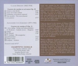 Debussy: Cuarteto de cuerdas en sol menor, op. 10 / Zemlinsky: Cuarteto de cuerdas n.º 2, op. 15