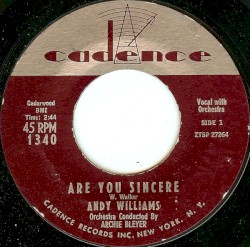 Are You Sincere / Be Mine Tonight