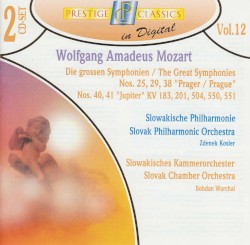 Die grossen Symphonien: Nos. 25, 29, 38 "Prager", 40, 41 "Jupiter"