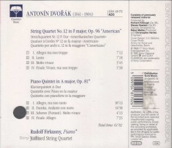 String Quartet no. 12 in F, op. 96 "American" / Piano Quintet in A, op. 81