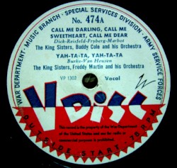 Call Me Darling, Call Me Sweetheart, Call Me Dear / Yah‐Ta‐Ta, Yah‐Ta‐Ta / He’s Home for a Little While / Good, Good, Good (That’s You, That’s You)