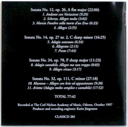 Beethoven: Piano sonatas 12, 14, 24 & 32