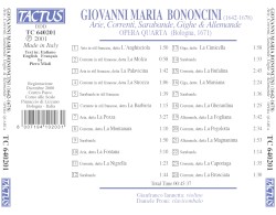Arie, Correnti, Sarabande, Gighe & Allemande, op. IV
