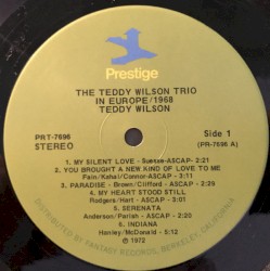 The Teddy Wilson Trio in Europe; 1968