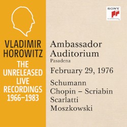 Vladimir Horowitz in Recital at Ambassador College Pasadena February 29 1976