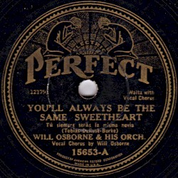 You'll Always Be the Same Sweetheart / I Can't Believe It's True