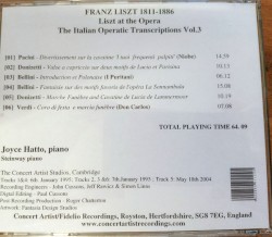Operatic Transcriptions: The Italian Opera Vol. 3