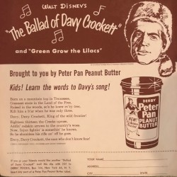 Peter Pan Peanut Butter Brings You Your Davy Crockett Record