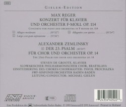 Gielen-Edition - Reger: Klavierkonzert, op. 114 / Zemlinsky: Psalm 23