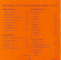 New Music: Piano Compositions by Henry Cowell