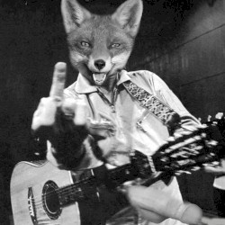 Pissing on the floor, The Fox paws off to Johnny Cash while starting a pissing contest