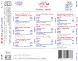 Famous Concerti for Two Trumpets, Oboe, Violins, Cello, Mandolins
