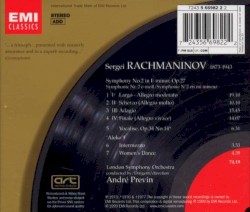 Symphony no. 2 / Vocalise / Intermezzo & Dance ('Aleko')